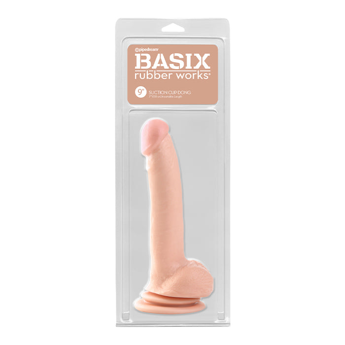 PD Basix 9in Thicky Balls & Suction Beig