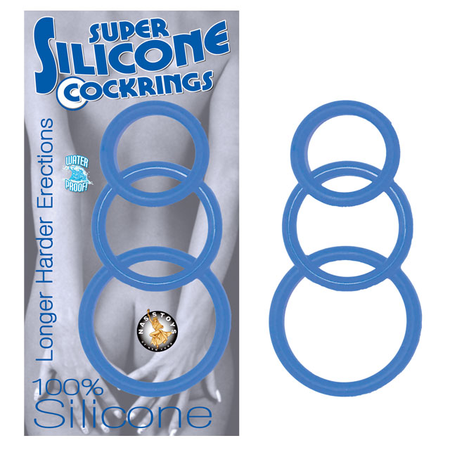Super Silicone Cockrings 3 (Blue)